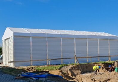Hala HALTEC 200 m² – BLACHA– stan BDB